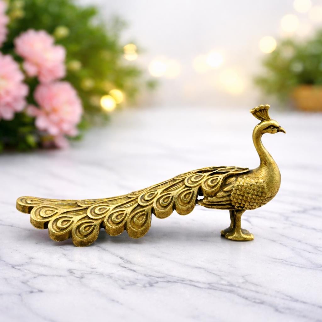 Vintage Peacock Figurine - Etsy