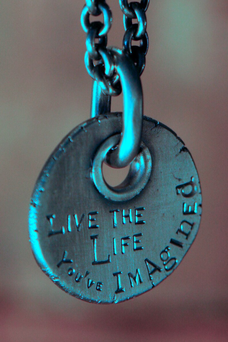 Sterling Silver Medallion Live the Life You've Imagined image 2