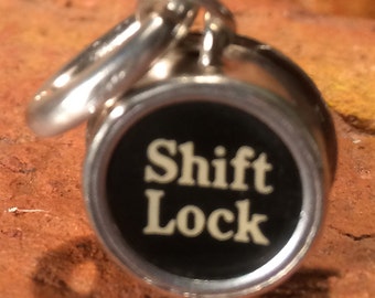 Shift Lock Antique Typewriter Key set in sterling silver "Never Be Ordinary"