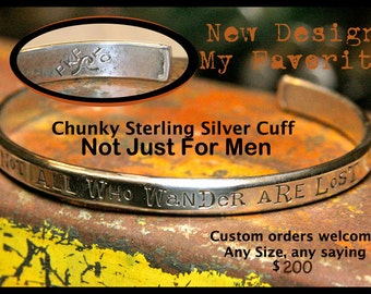 Wide Rounded Sterling Cuff Bracelet