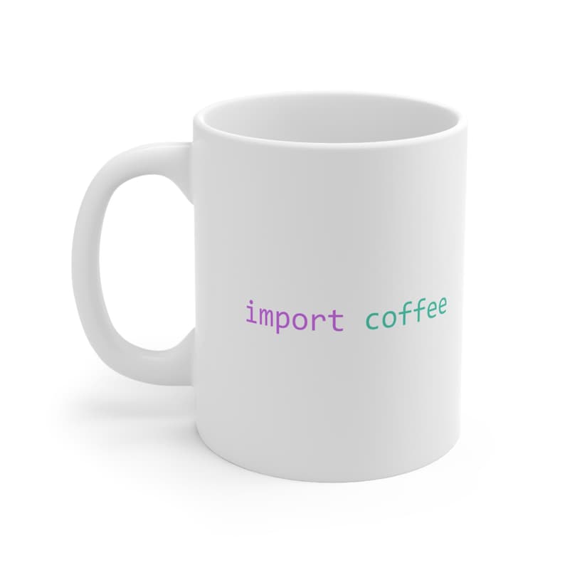 import coffee Mug | Python programmer humour image 1