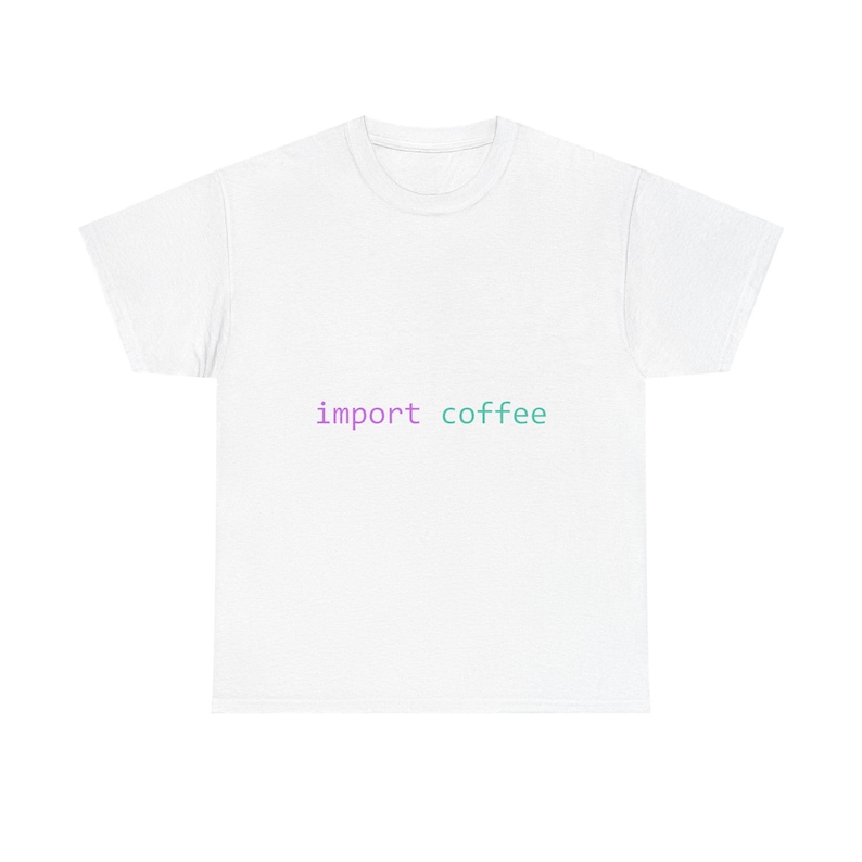 Import Kaffee Python Coder T-Shirt, Entwickler Humor Tee Bild 1
