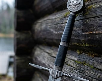 Handmade Witcher 3-Wild Hunt Steel Wolf Medallion Geralt of Rivia Replica | Handcrafted Fantasy Display Blade Plaque, Collectible Home Décor