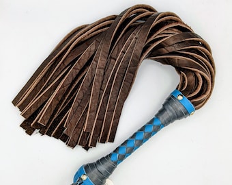 Bison Hide Flogger – Leather Flogger – Adult Kink Toy – Custom to Order