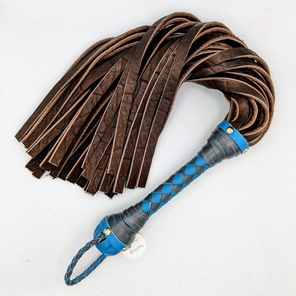 Bison Hide Flogger – Leather Flogger – Adult Kink Toy – Custom to Order