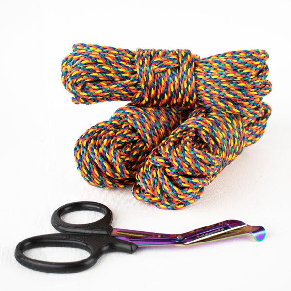 Rainbow Bondage Rope 1/4" MFP - 6mm   -   for Shibari or Suspension - rainbow rope!