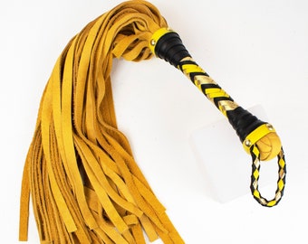 Elk Hide Flogger – Leather Flogger – Adult Kink Toy – Custom to Order