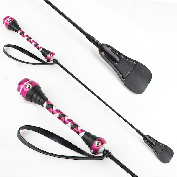 Riding Crop - 22.5" - Standard or Custom Leather Handle