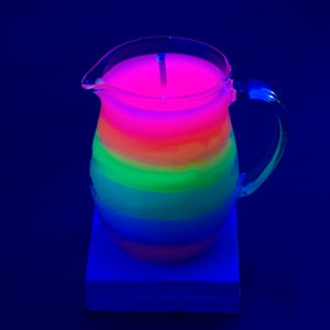 Rainbow in a Jar Wax Play Candle Low Temp Kink candles Unscented Bondage Candle Pitcher Candle image 7