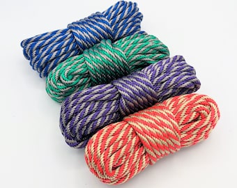 Bondage Gift-wrap Rope - Seasonal Special Wrapping Paper Rope - 1/4" - 6mm  - Solid Braid Bondage Rope