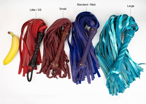 disinfect sex toys Cow Hide (and More!) Leather Flogger – Leather Whip – Adult Kink Toy –  Custom Leather Flogger main image 1