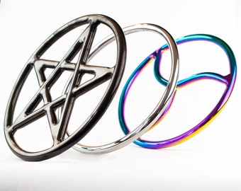 Steel Suspension Rings - 9&quot;  - For Rope Bondage, Shibari, and Suspension