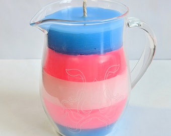 Pride Flag in a Jar Wax Play Candle - Low Temp - Kink candles - Unscented Bondage Candle - Pitcher Candle