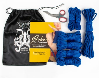 Impressionnant kit MFP Rope Bondage Beginners - corde, livre, ciseaux et sac ! - 7 paquets de corde synthétique - 200 pieds