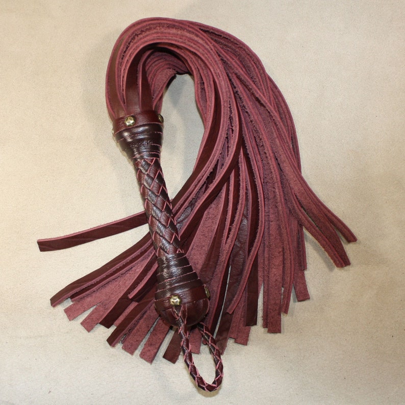 Bison Hide Flogger – Leather Flogger – Adult Kink Toy – Custom to Order 