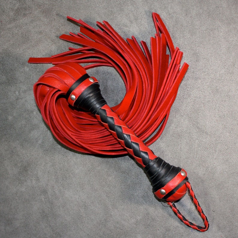 Cow Hide Leather Flogger – Leather Whip – Adult Kink Toy – Custom Leather Flogger 