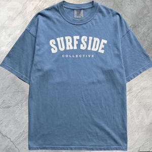 Surfside Collective T-Shirt, Retro Coastal Graphic Tee, Vintage Surf Club Shirt, Ocean Lover Summer Top, Beach Lifestyle Gift