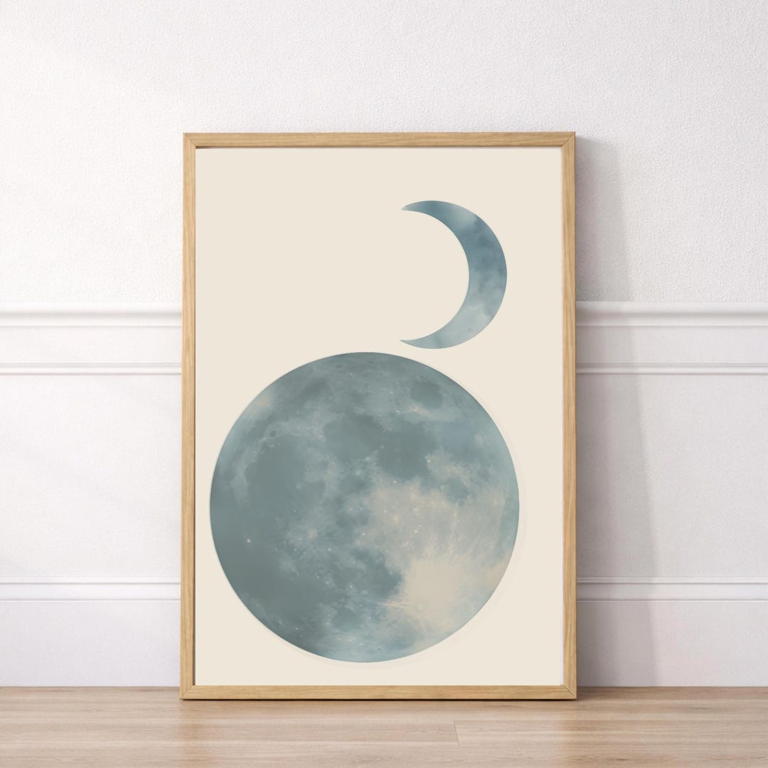 Moon Nursery Wall Art | Celestial Baby Room Decor | Gender Neutral ...