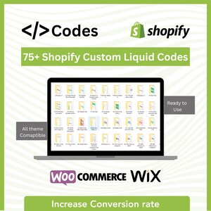 Plus de 75 extraits de code HTML liquides personnalisés Shopify | Personnalisable et compatible avec tous les thèmes | Droits PLR/MRR inclus (téléchargement numérique instantané)