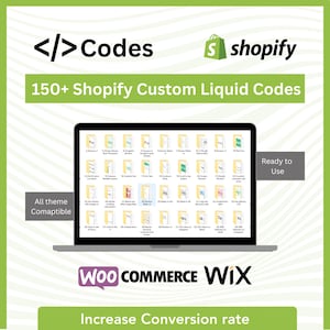 150+ Shopify aangepaste vloeibare HTML-codefragmenten (digitale download)