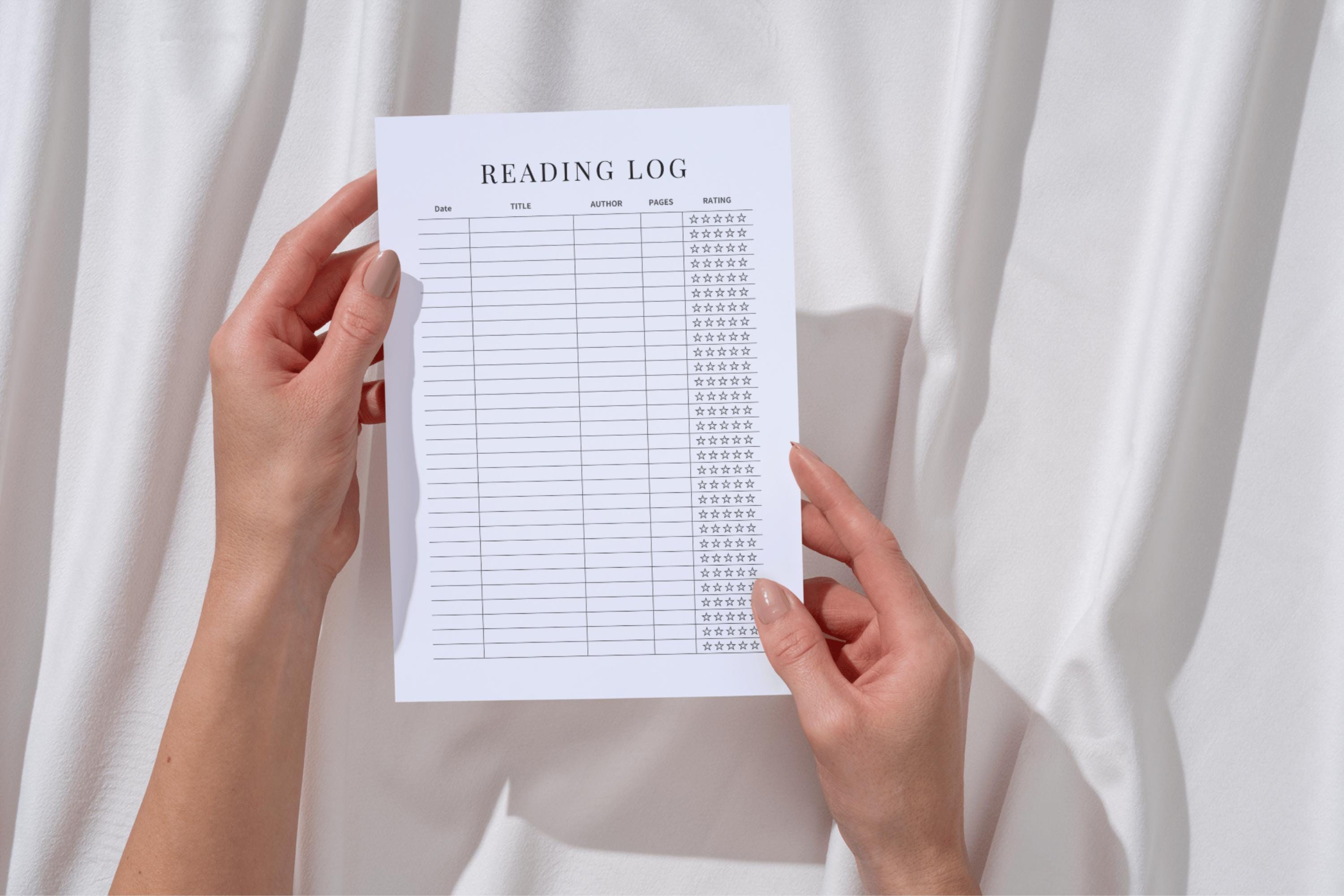 Reading Log Printable | Book Tracker | Minimalist Reading Journal ...