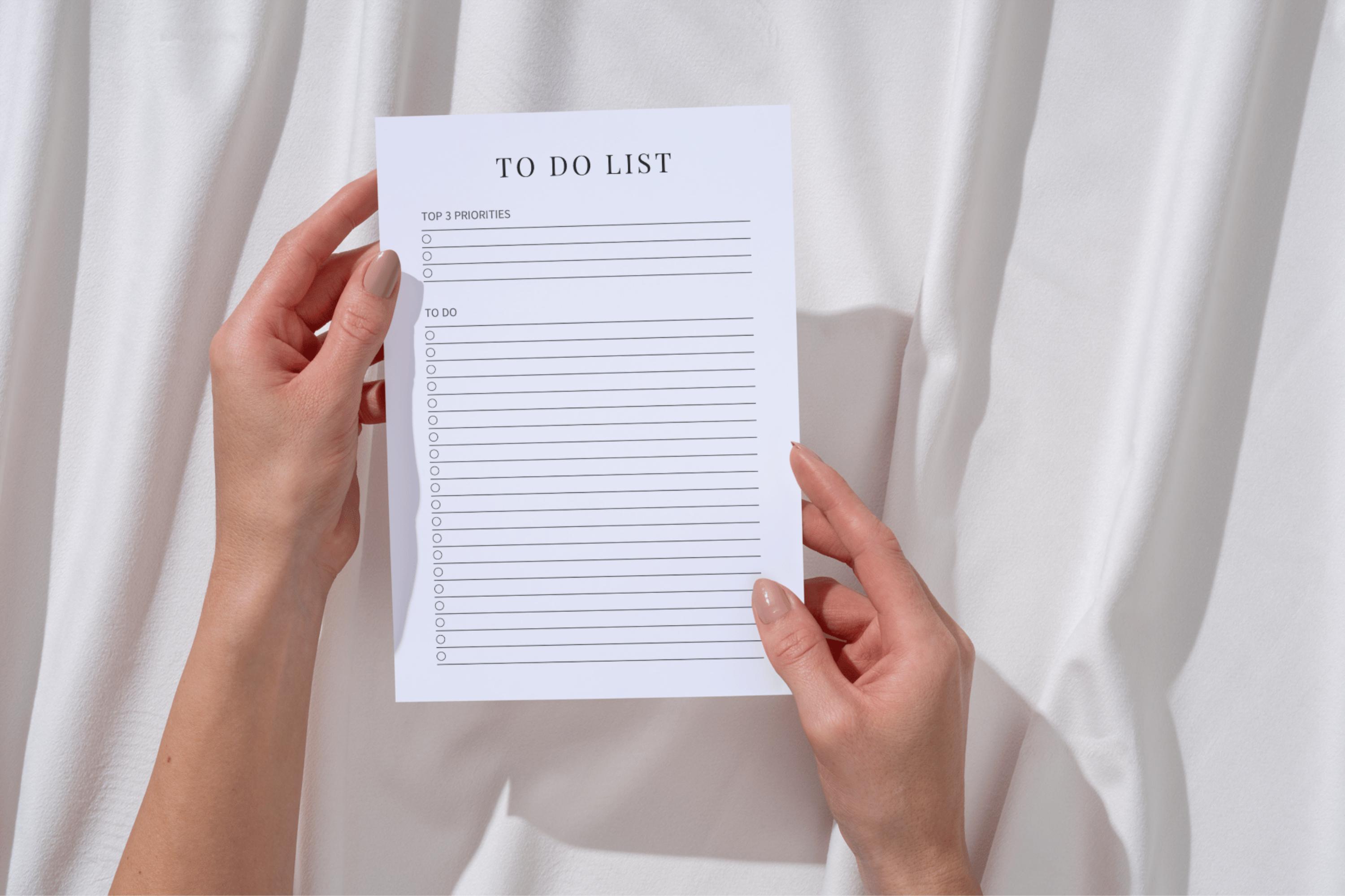 Minimalist to Do List Printable | Daily Task Tracker | Productivity ...