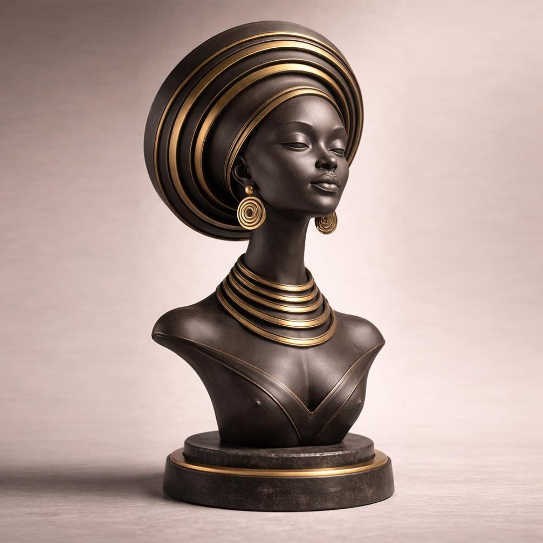 Elegant Woman Bust Sculpture | 3D Print Digital File (STL, OBJ, 3MF) - Etsy