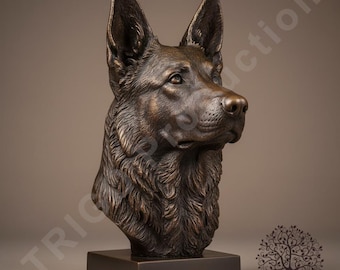 German Shepherd Dog Bust 3D Model | CNC & 3D Printing Files (STL, OBJ)