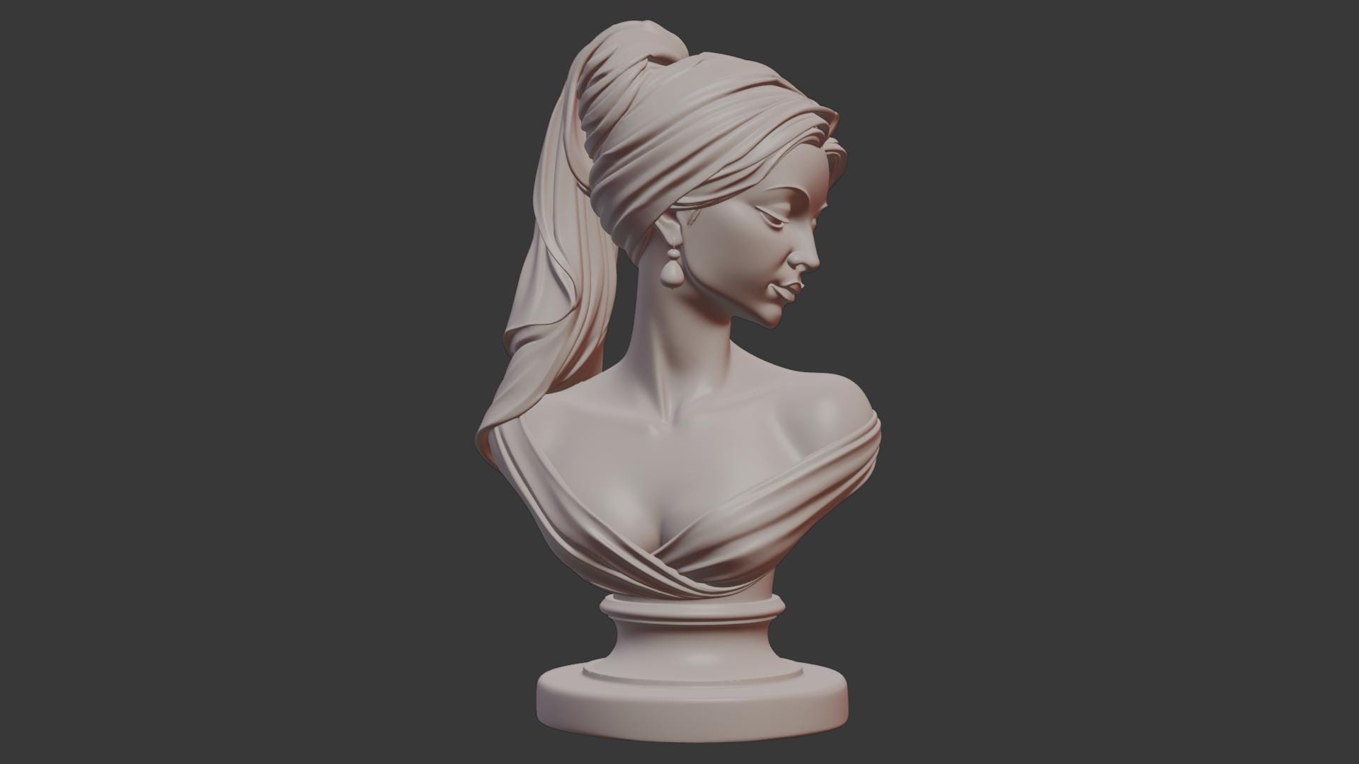 Sculpted Woman Bust 3D Model | Serene Form Home Decor (STL, OBJ, 3MF ...
