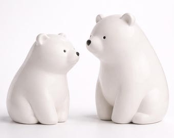 Minimalist Bear Figurines | CNC & 3D Print Digital File (STL, OBJ, 3MF)