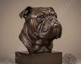 Bulldog Dog Bust 3D Model | CNC, 3D Printing Files (STL, OBJ)