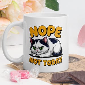 Grumpy Cat-mok – nee, niet vandaag koffiekop – introvert cadeau