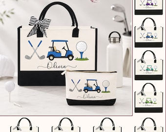 Personalized Golf Tote Bag,Golf Club Bag,Golfing Gift Ideas,Golf Wristlet,Golf Lover Gift,Golf Lover Beach Tote, Golfer Gift,Golf Gift Women