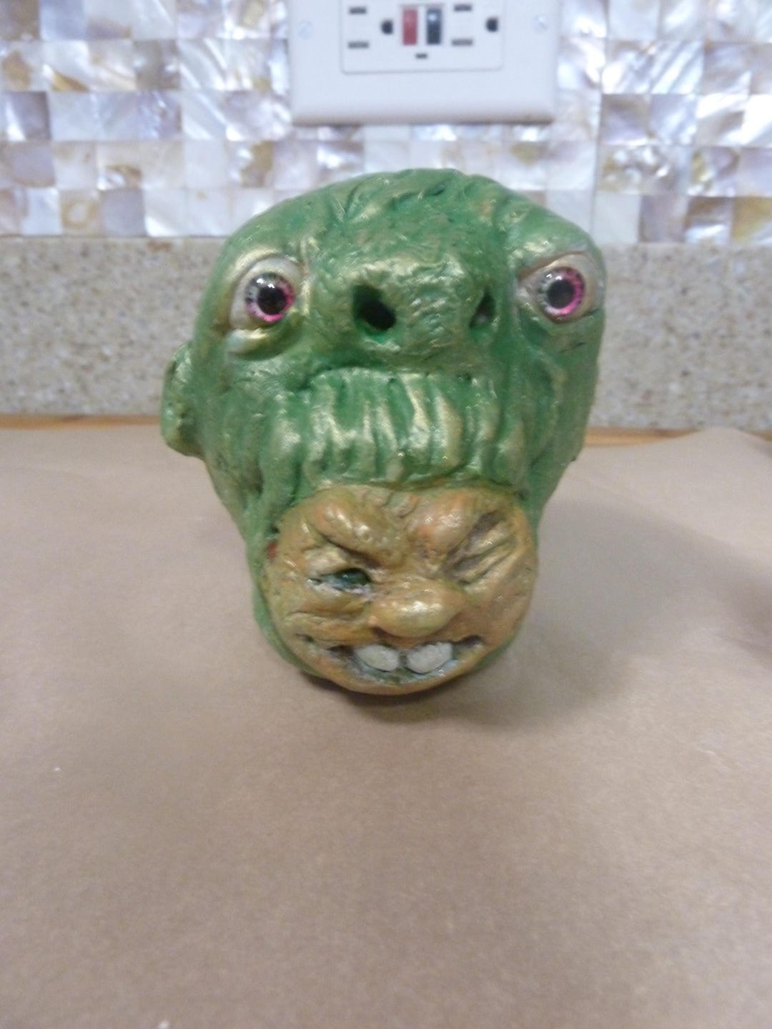 Alien Halloween Prop Sculpture: Handmade Glass Eyes, One-of-a-kind - Etsy