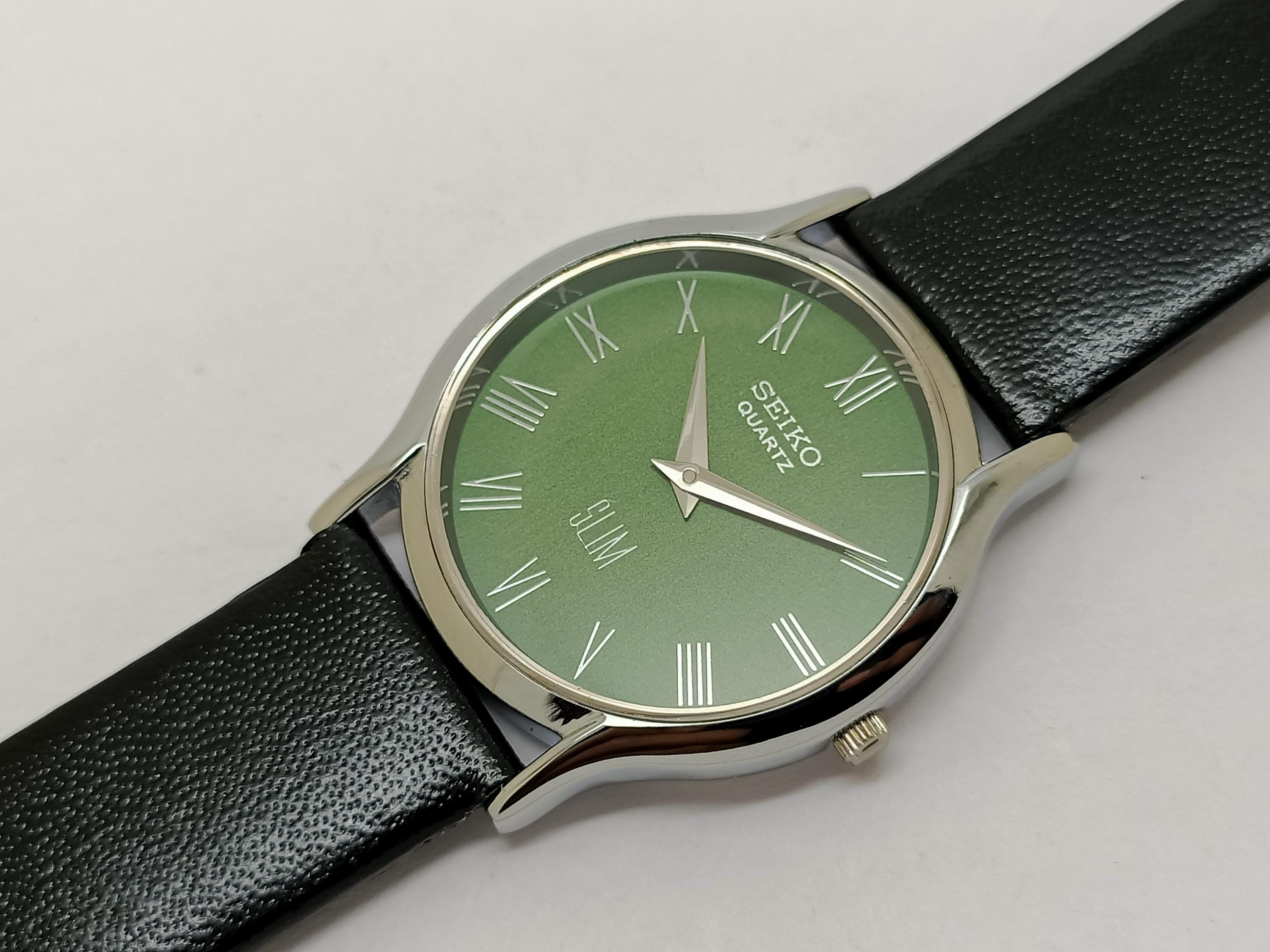 Vintage green dial seiko mens watch - Etsy 日本