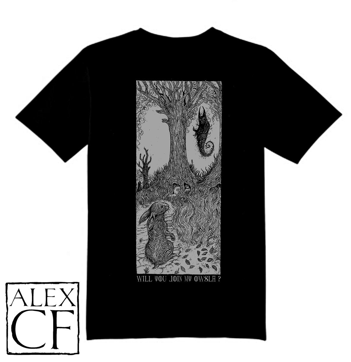 Women's T-Shirts [Out of Print] Richard Adams / Watership Down Dolman Tee (Black) (Womens) Watership Down unisex t-shirt — Out of Print