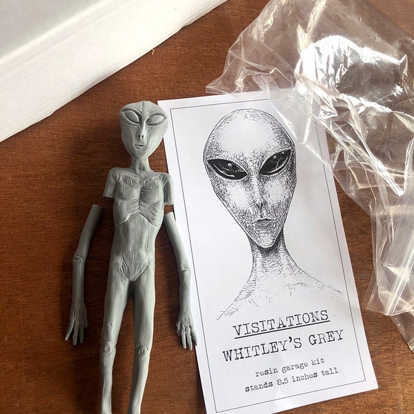 Modèle de kit de garage en résine gris Whitley Strieber extraterrestre Communion