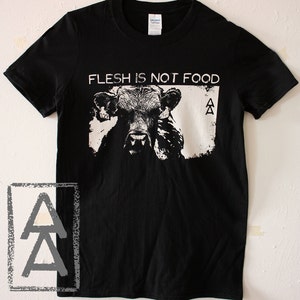 Flesh is not food vegan animal rights shirt punk