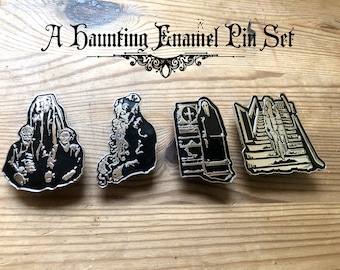 PARANORMAL ENAMEL pin set ghost spirit photography haunting pins