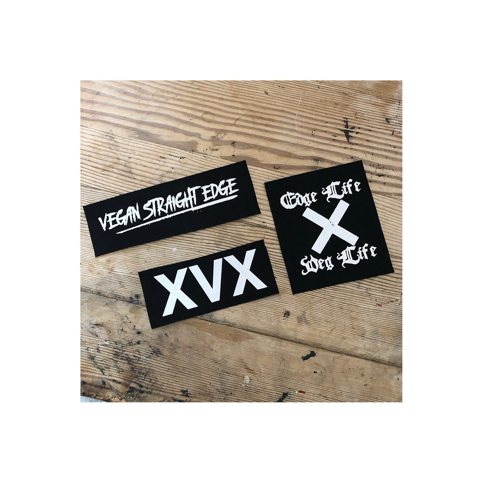 XVX 1 vegan straight edge patch lot Etsy