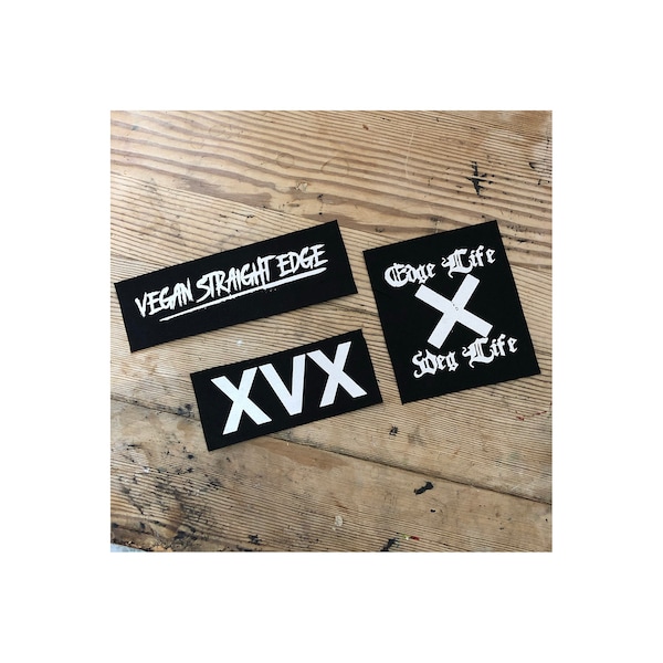 XVX #1 vegan straight edge patch lot