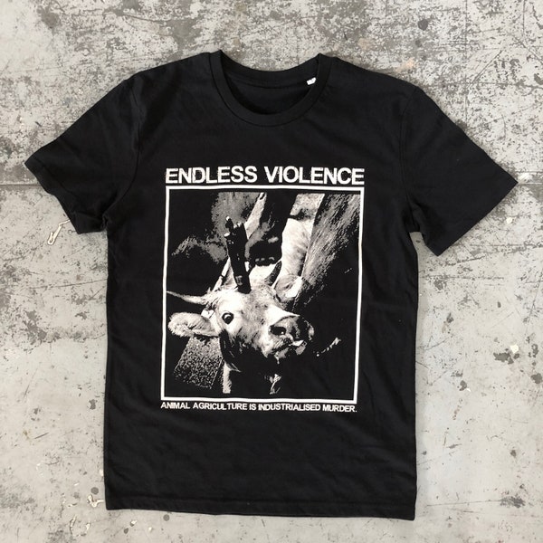 Endless Violence T-shirt végétalien droits des animaux punk