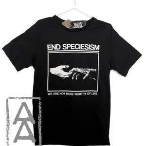 End Speciesism vegan animal rights shirt punk