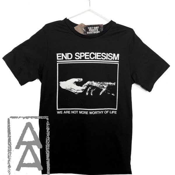 End Speciesismus veganes Tierrechte-Shirt Punk