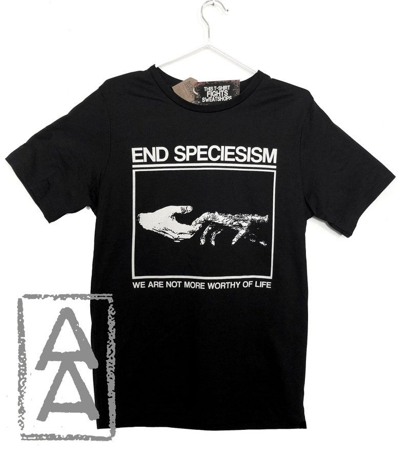 End Speciesism vegan animal rights shirt punk image 1