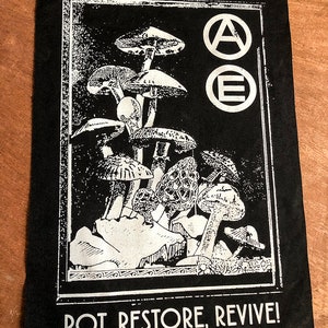Rot Restore Revive mushroom fungi back patch anarchy equality