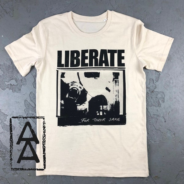 Liberate For Their Sake  vegan animal rights shirt punk