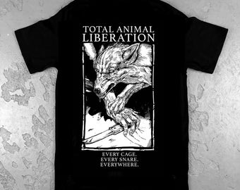 Total Animal Liberation vegan animal rights shirt punk