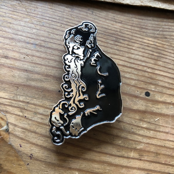 Ectoplasm Ghost enamel pin haunting badge