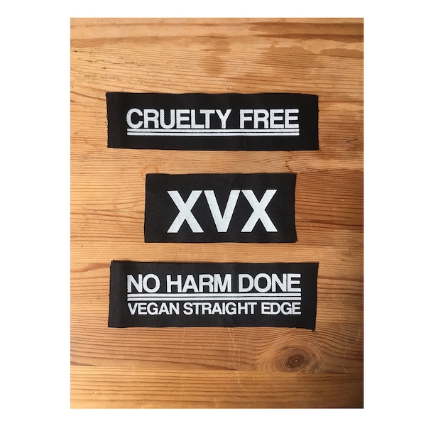 XVX #2 vegan straight edge patch lot